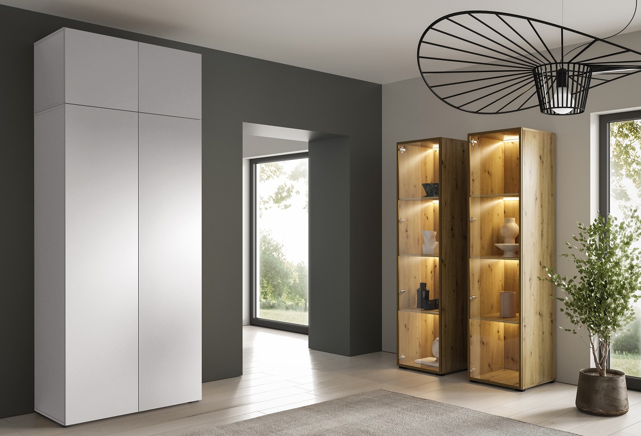 Extension unit for wardrobe CABO 100 2 doors white